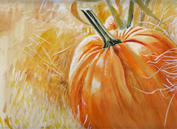 fall pumpkin watercolor painting paintings pumpkins bunny artwork paper fabriano done bunnygriffeth watercolors