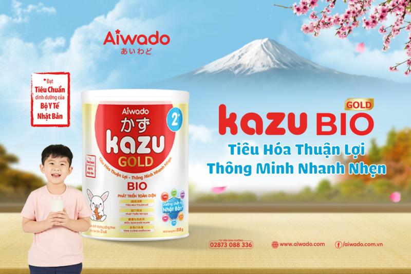[AIWADO] Sữa Bột Kazu Bio Gold 2+ 810g (Từ 24 Tháng Trở Lên)