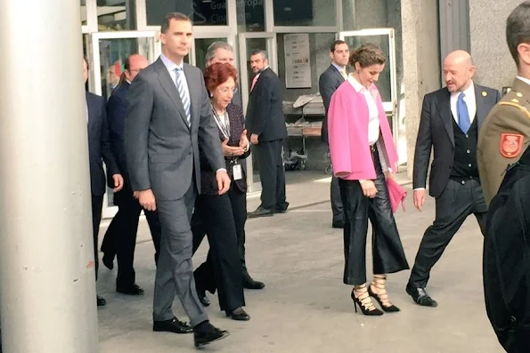 King Felipe VI and his wife Queen Letizia of Spain attend the official opening of the ARCO International Contemporary Art Fair at the Ifema exhibition site in Madrid