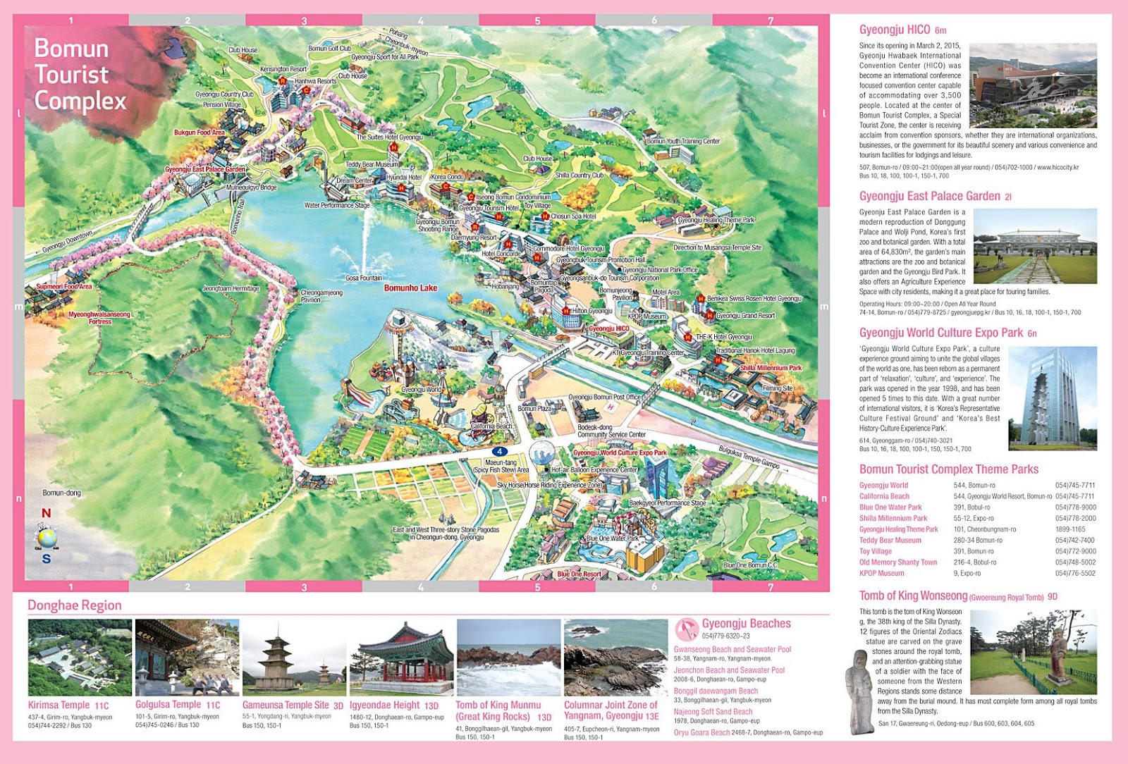 Mapas y planos de Gyeongju Conmimochilacuestas