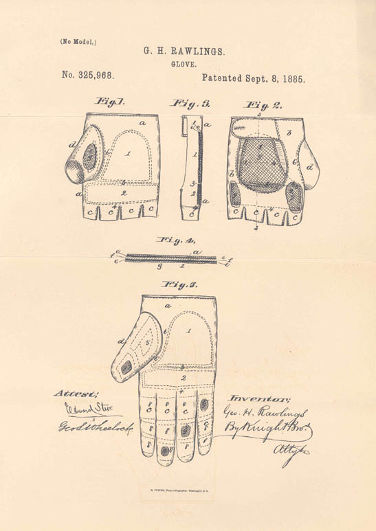 Ambidextrous baseball glove patents
