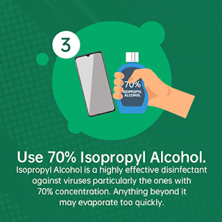 Use 70% Isopropyl Alcohol