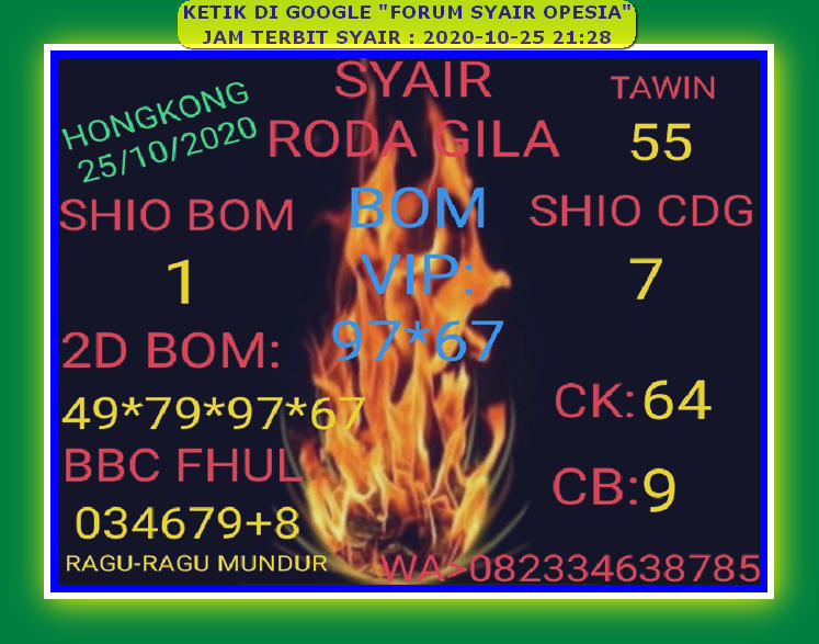 Syair Hk Vip 25 Oktober 2020