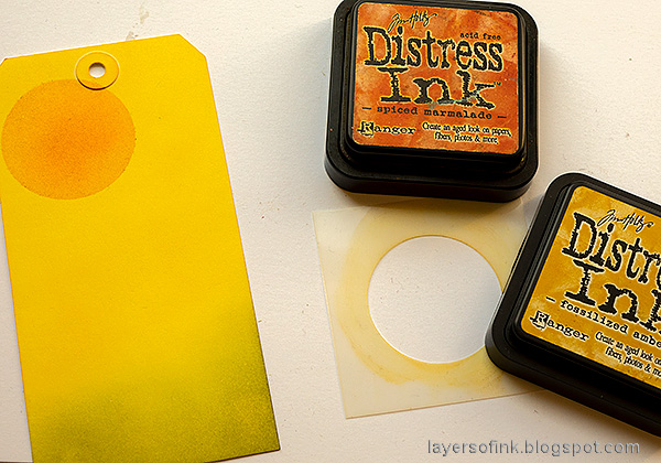 Layers of ink - Inky Sunshine Poppy card by Anna-Karin Evaldsson.