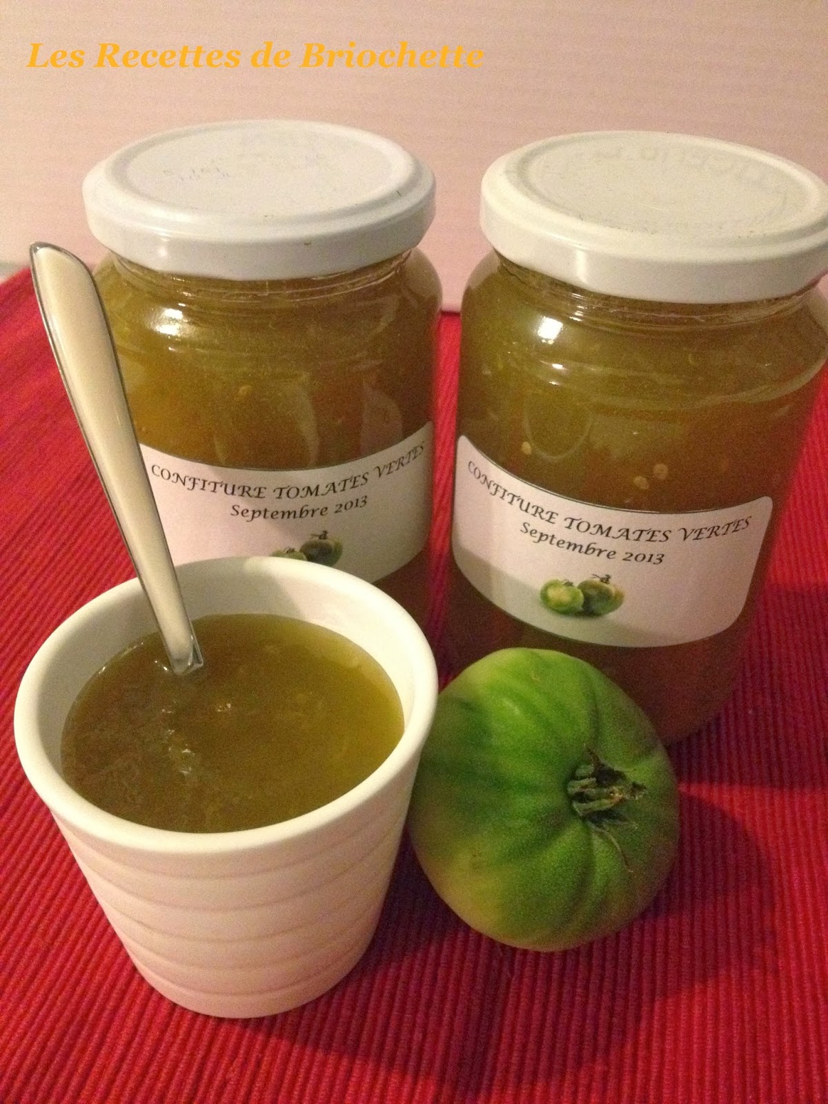 Confiture Tomate Verte Thermomix Confiture De Tomate Verte 15 Les Recettes de Briochette: Confiture de tomates vertes