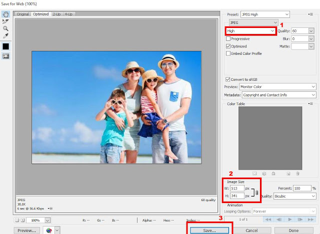 cara resize foto di photoshop