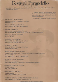 "FESTIVAL PIRANDELLO": MAYO-JUNIO 1984