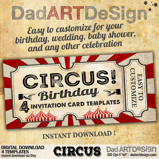 CIRCUS INVITATION CARD