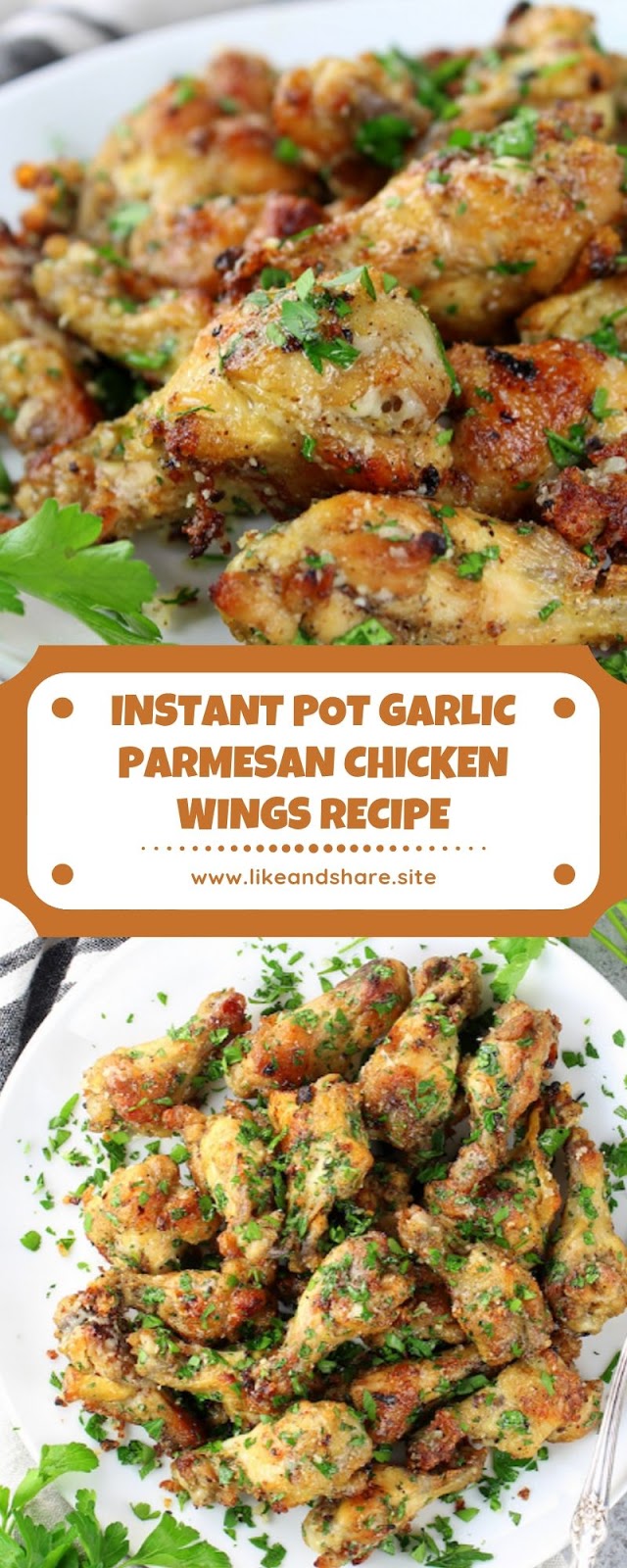 INSTANT POT GARLIC PARMESAN CHICKEN WINGS RECIPE - Like and Share