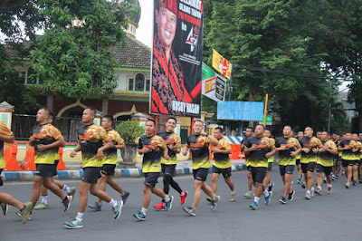 Dalam Tubuh Yang Sehat TERDAPAT Jiwa Yang KUAT, DANYONIF RAIDER 514 KOSTRAD Pimpin Lari Bersama