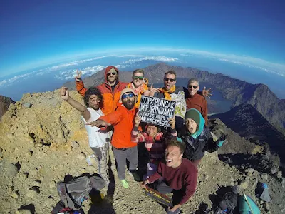 Peak of Mount Rinjani 3726 meter