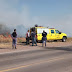 AVIA TERAI - RUTA 16: QUEMA DE PASTIZALES INICIÓ INCENDIO EN CARGA DE CAMIÓN