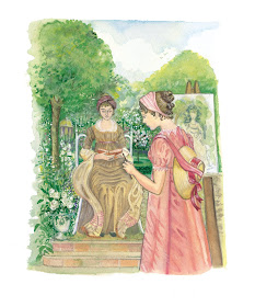 Emma Woodhouse paints a portrait  of Harriet by Jane Odiwe © CICO Books