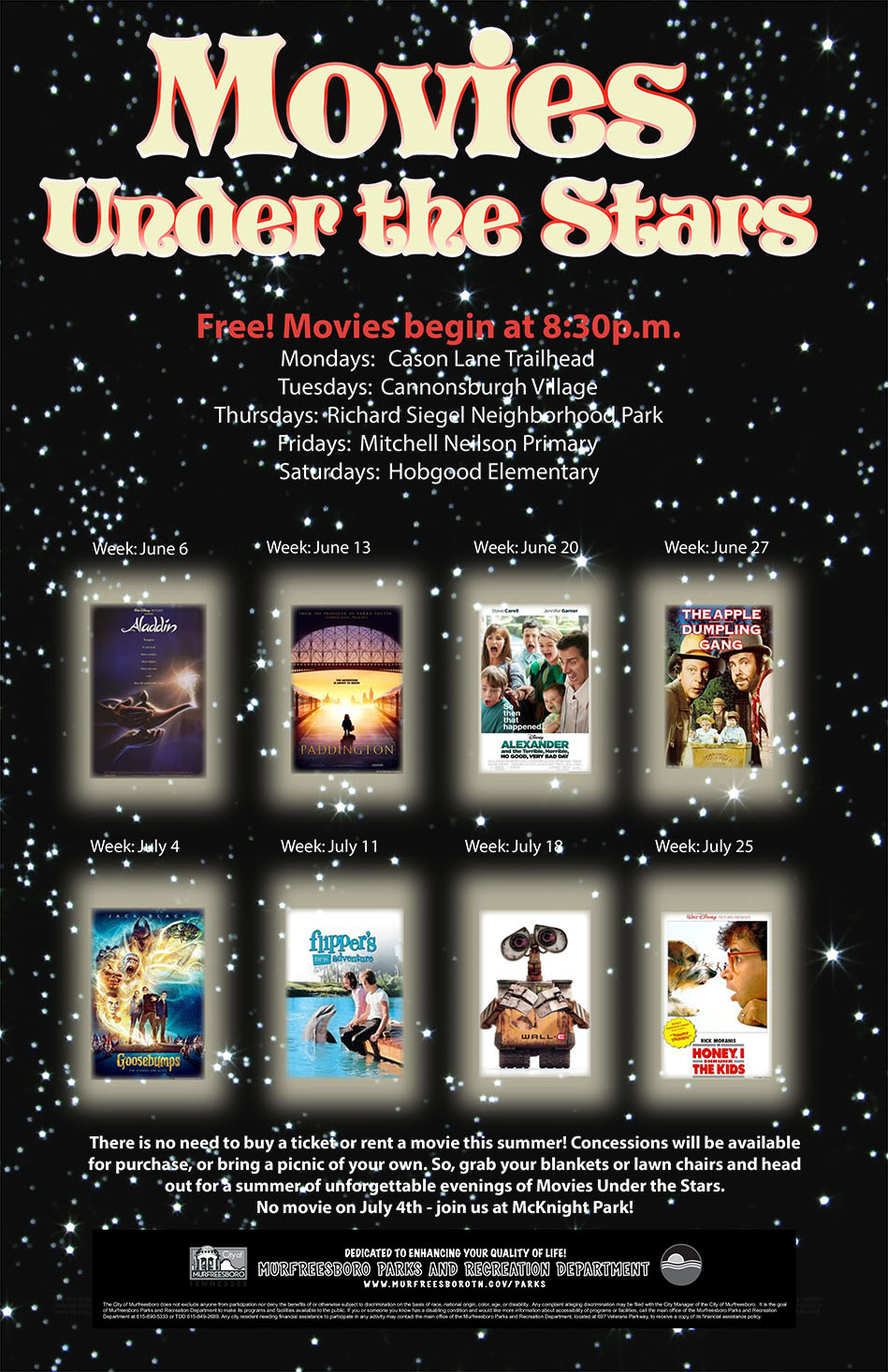 This Is Smyrna, TN Movies under the Stars
