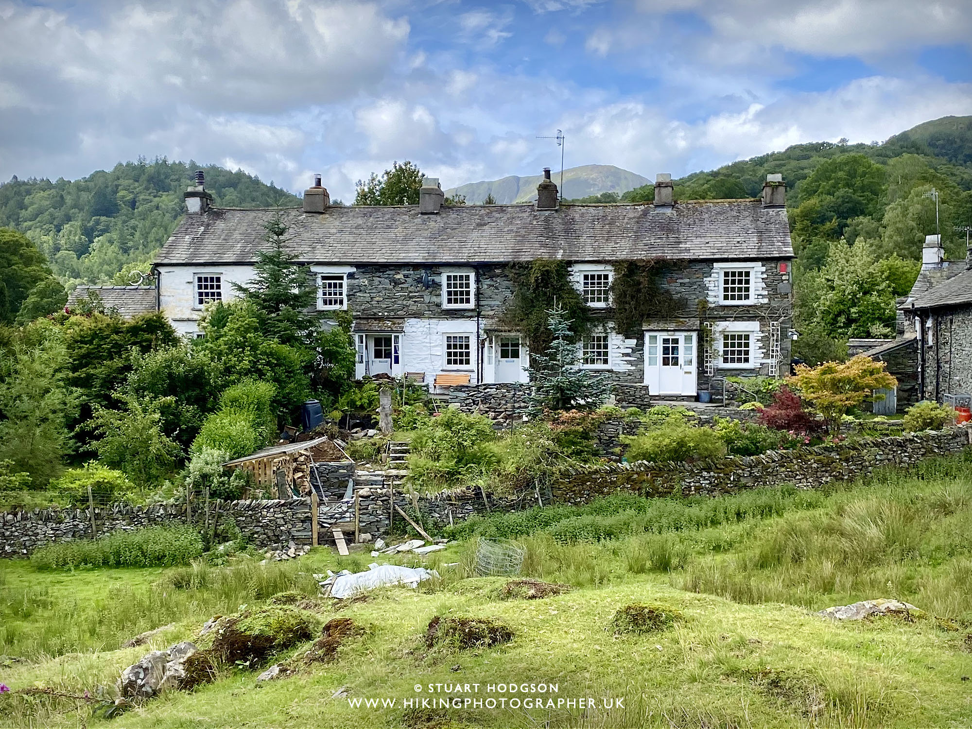 Loughrigg Tarn walk Elterwater Skelwith Bridge Ambleside map route