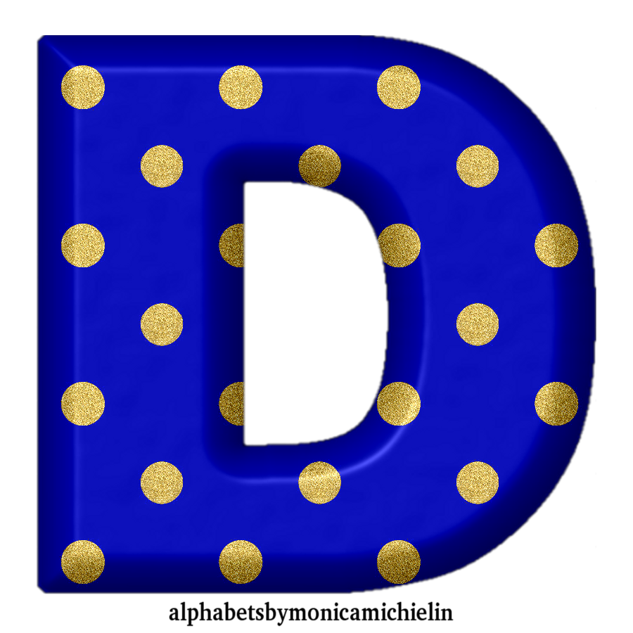 M. Michielin Alphabets: BLUE AND GOLDEN POLKA DOTS ALPHABET, ICONS PNG ...