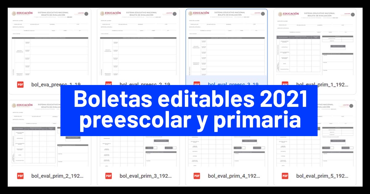 Boletas Editables Primaria 2023 2024 Image to u