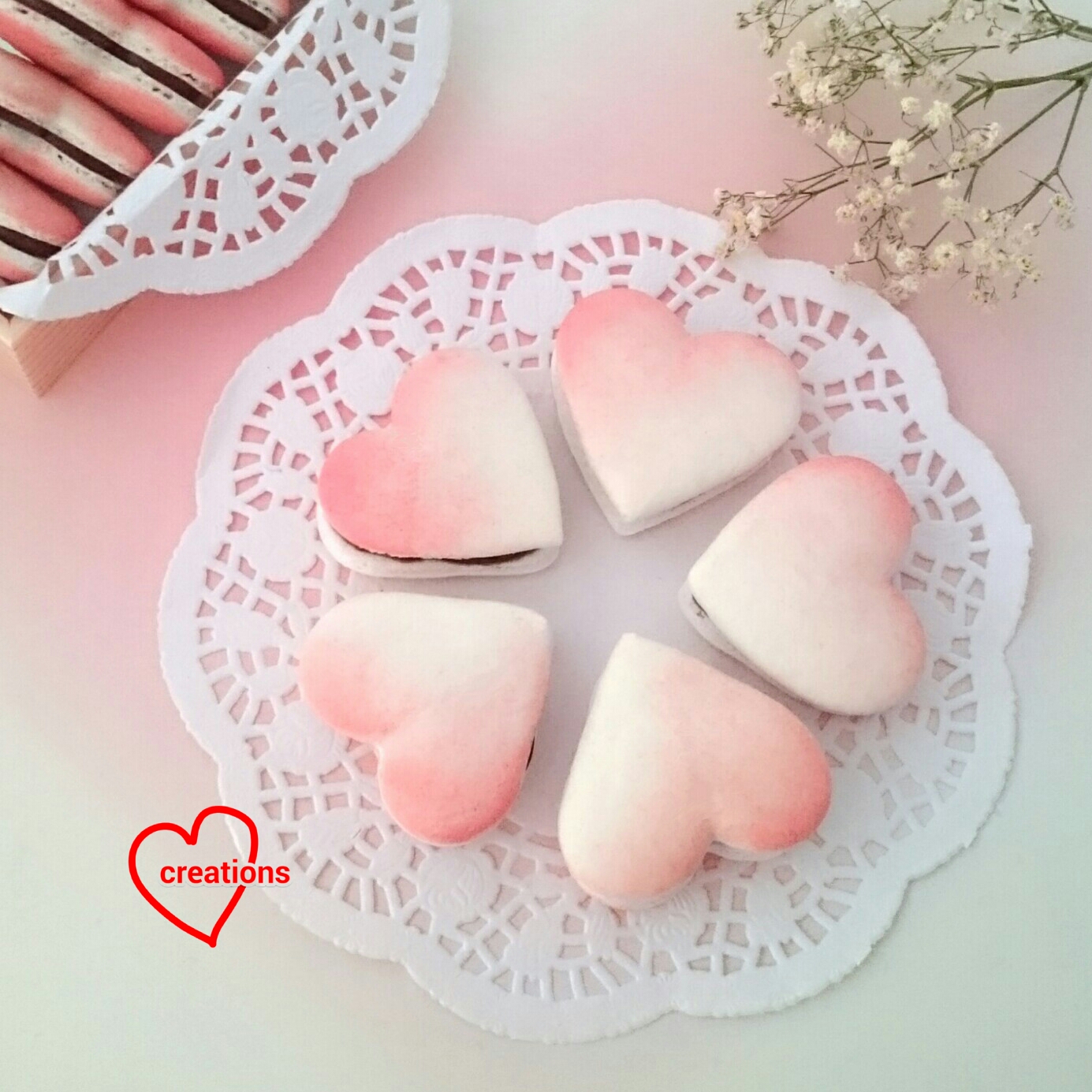 Loving Creations for You Ombre Pink Heart Macarons (Video tutorial and