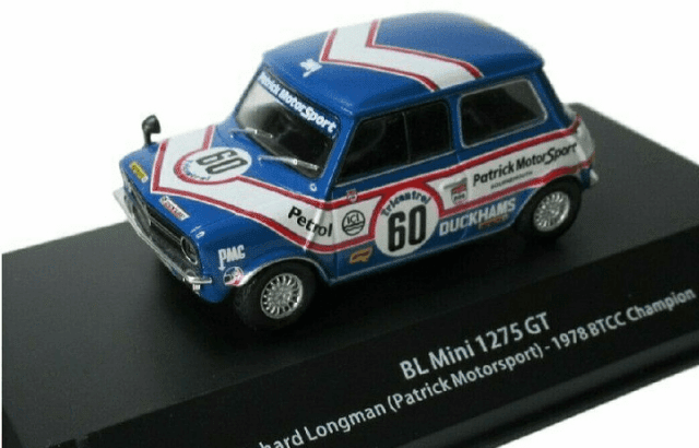 atlas btcc collection, british touring cars champions collection, bl mini 1275 gt 1:43 richard longman