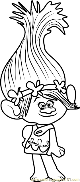 Bridget from Trolls Coloring Page Color Online - My Best Partys