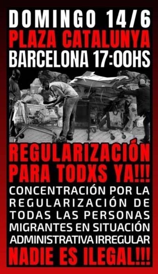 Migrants en Barcelona. No son ilegales, son personas