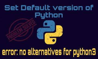 update alternatives: error no alternatives problem solved Linux