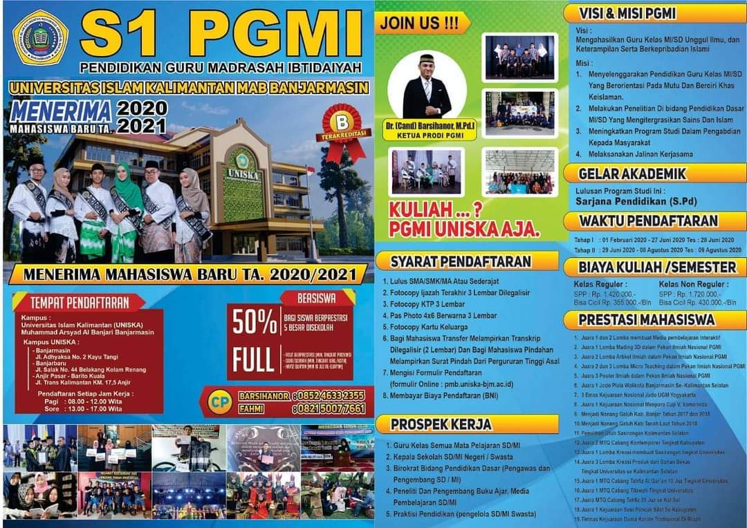 Penerimaan Mahasiswa Baru PGMI UNISKA