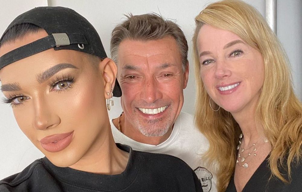 Photo of James Charles and his mother and dad