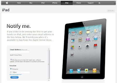 iPad 2 registration