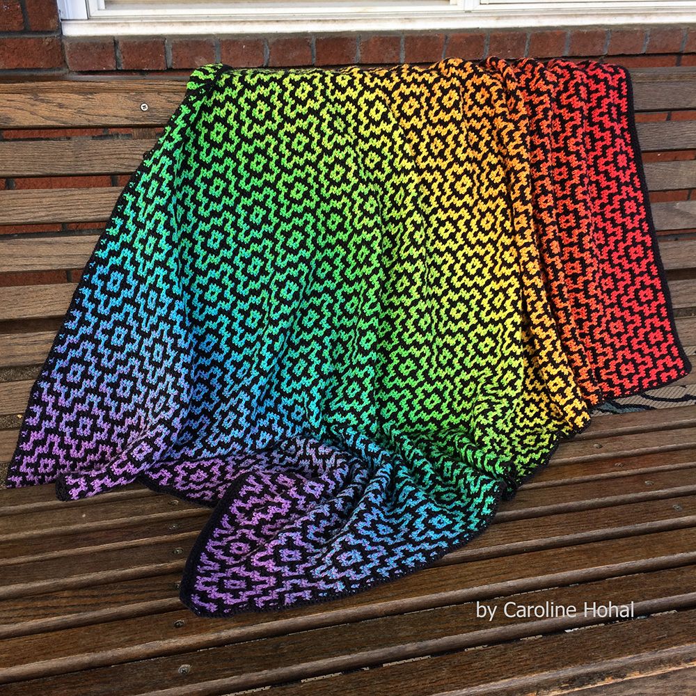 Nya Mosaic Blanket - Infinity version (FREE crochet pattern)