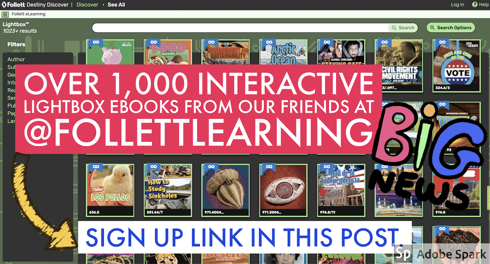 The Library Voice Big News! Over 1,000 Interactive Lightbox eBooks