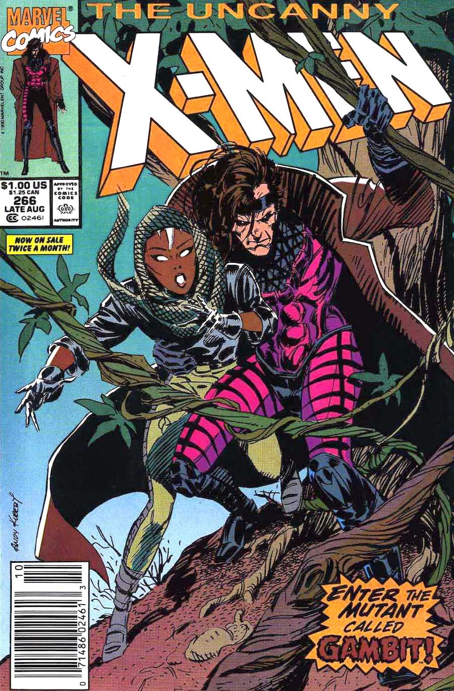 X-men #266 marvel 1990s copper age comic book cover - 1st Gambit full appearance