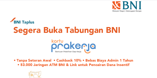 Pojok Baca Mudah Buka Rekening Bni Penerima Kartu Prakerja Super Instan