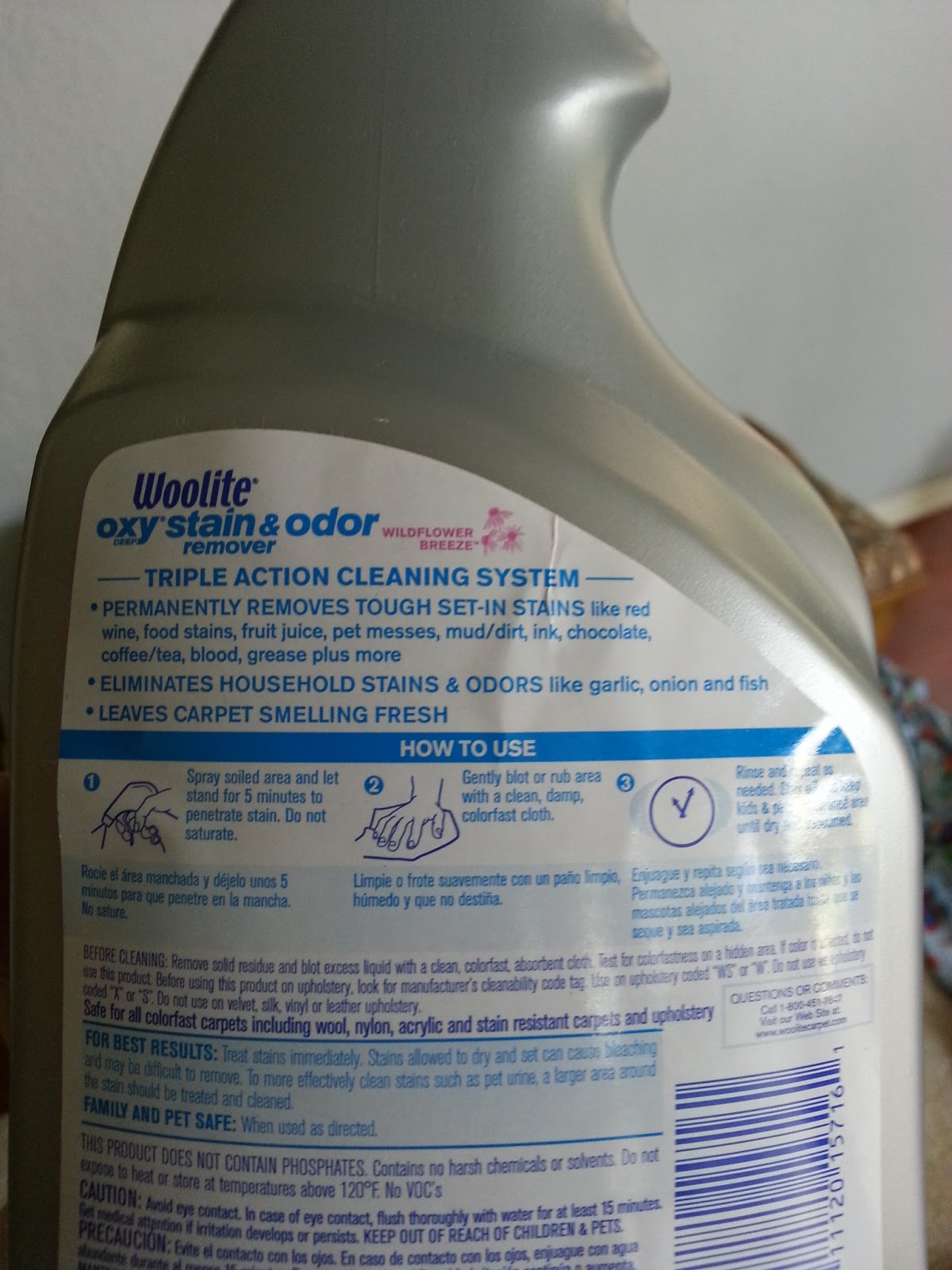 So Here's What I Think... Woolite Oxy Deep Stain & Odor Remover
