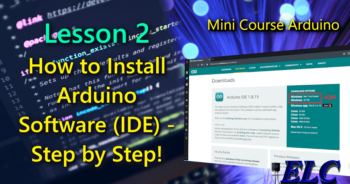 Arduino: Lesson 2 - How to Install Arduino Software (IDE) on Windows ...