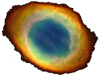 Планетарная туманность М57 в созвездии Лиры