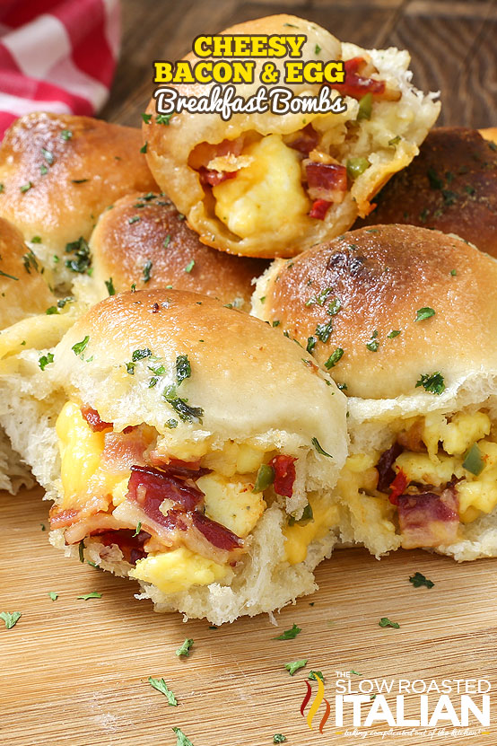 Cheesy Bacon and Egg Breakfast Bombs (With VIDEO)