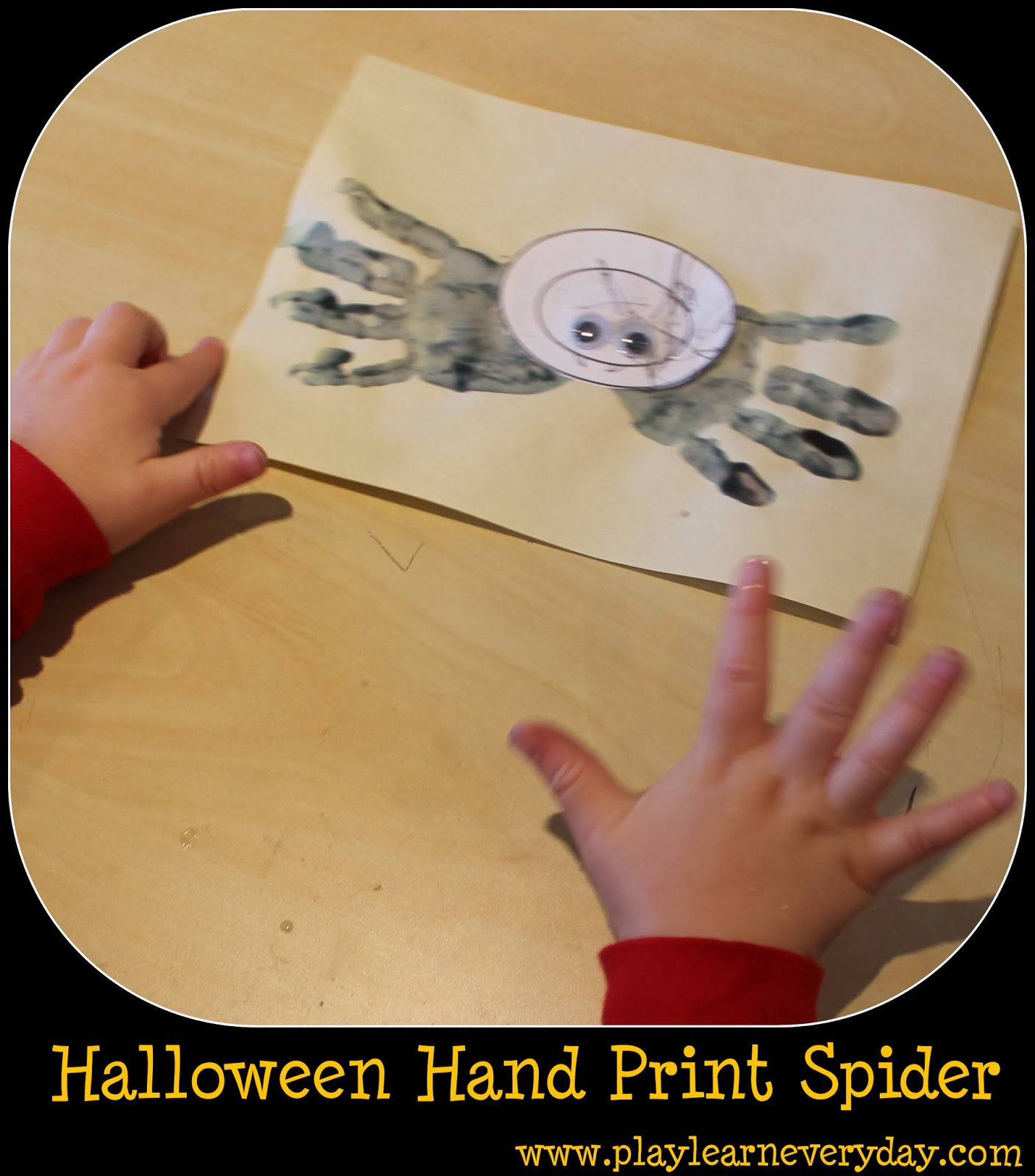 Halloween Hand Print Painting Play And Learn Every Day