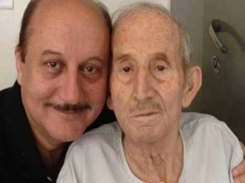 anupam kher and father