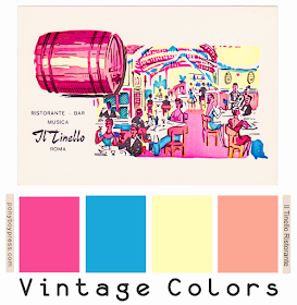 Vintage Color Palette- Il Tinello - See color hex codes and more info on the blog. ponyboypress.com