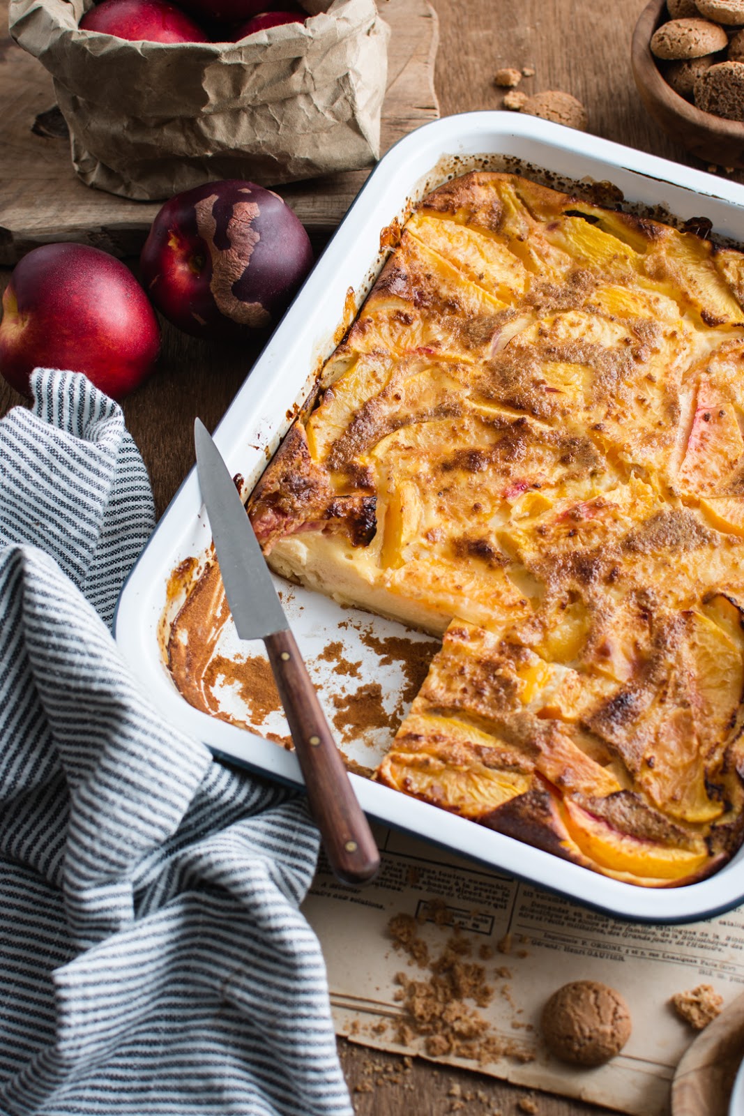 Chic, Chic, Chocolat Clafoutis aux nectarines et amaretti