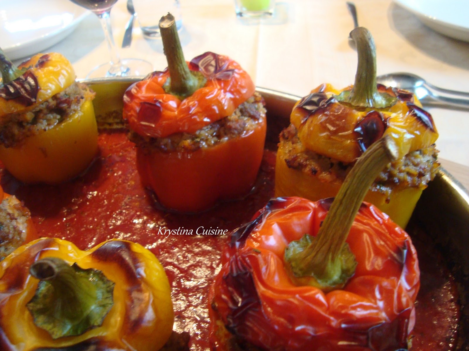 Krystina cuisine Poivrons à l'espagnole