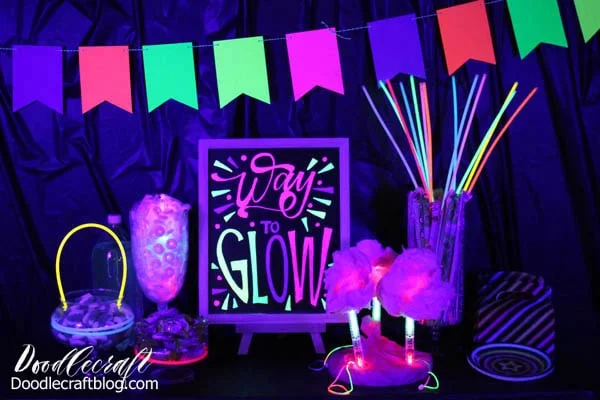 Glow in the Dark Party at Home Graduation Celebration!
