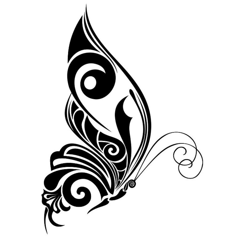 Бабочки тату эскизы черно белые