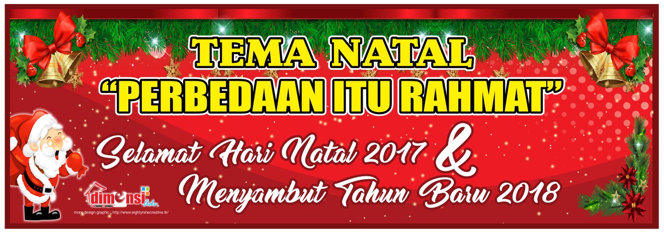 Contoh Desain Spanduk Natal dan Tahun Baru 2018 Vector CDR ...