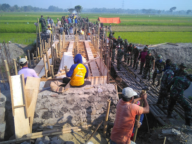 Satgas TMMD Reg 105 Berbuat Maksimal Di Sasaran Desa Jimbung   