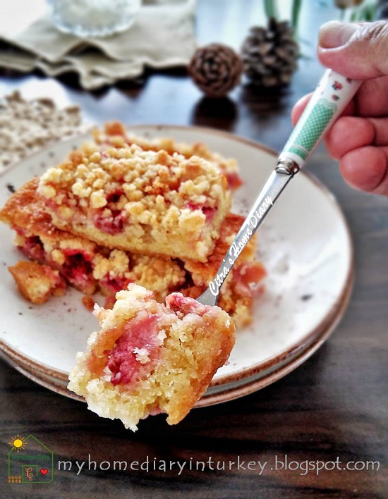 Citra's Home Diary Strawberry and Nectarine Crumble Bar