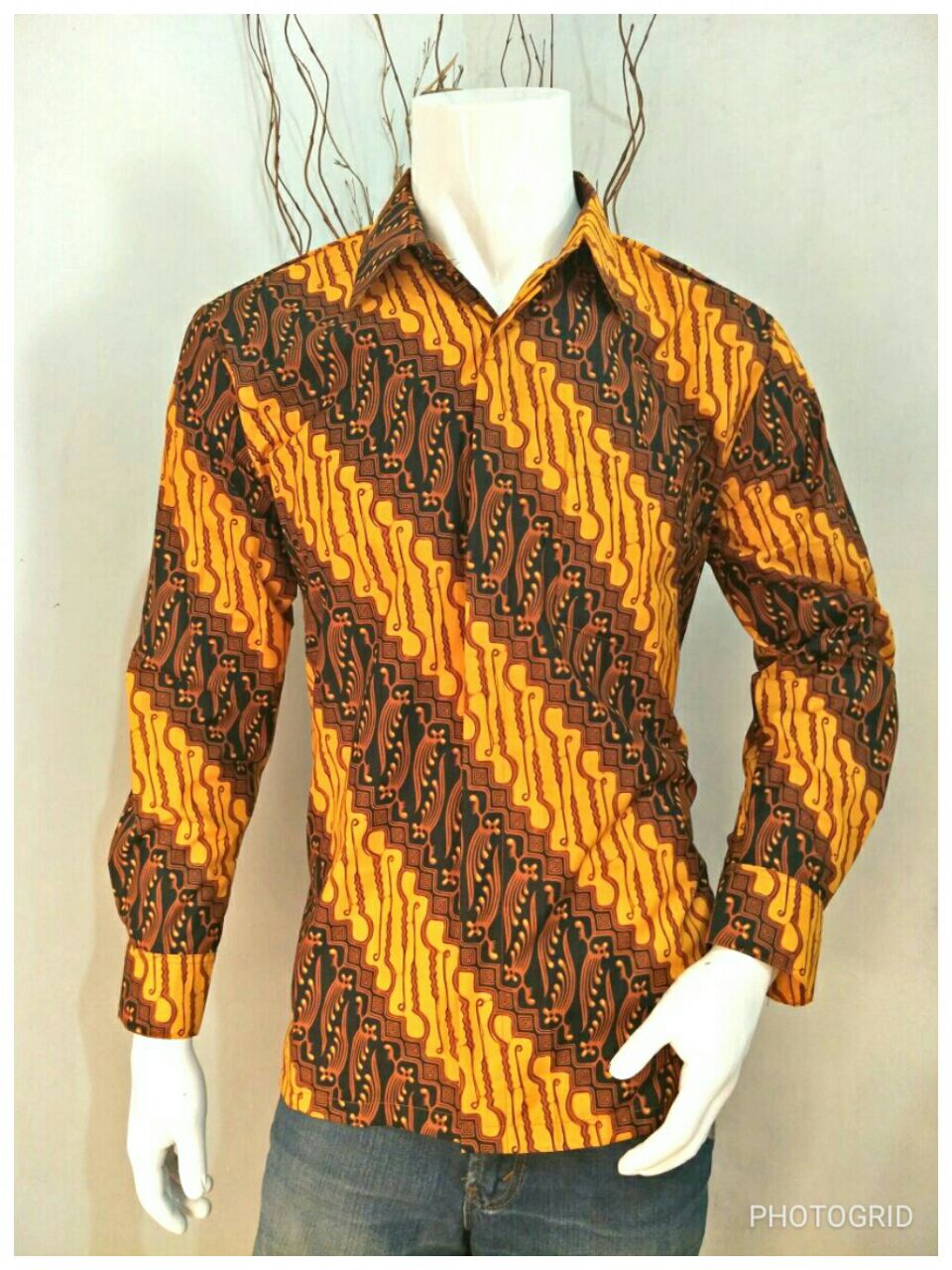 Contoh Model Baju Batik 2020 Kemeja Batik Kombinasi Pria 