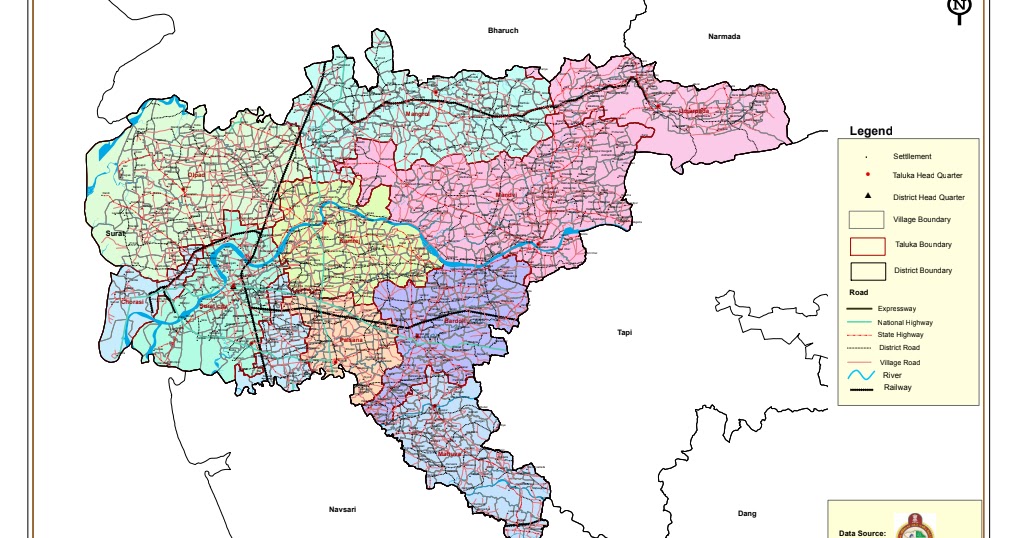 Surat Dist Digital HD Map Pdf Download. Aapanu Gujarat An Official