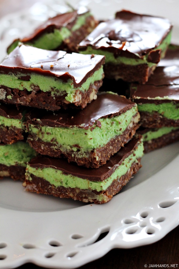 Milk Chocolate Mint Nanaimo Bars